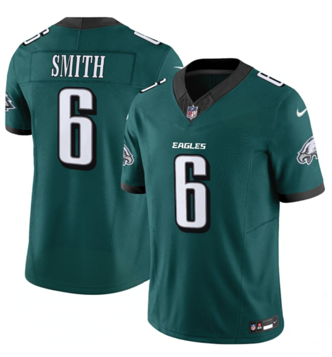 Men's Green Philadelphia Eagles #6 DeVonta Smith 2024 New F.U.S.E. Vapor Untouchable Limited Stitched Football Jersey
